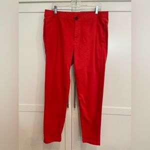 Men’s Bonobos The Off Duty Pant (jogger) in Baked Apple (red) color.